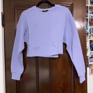 Purple cropped sweatshirt